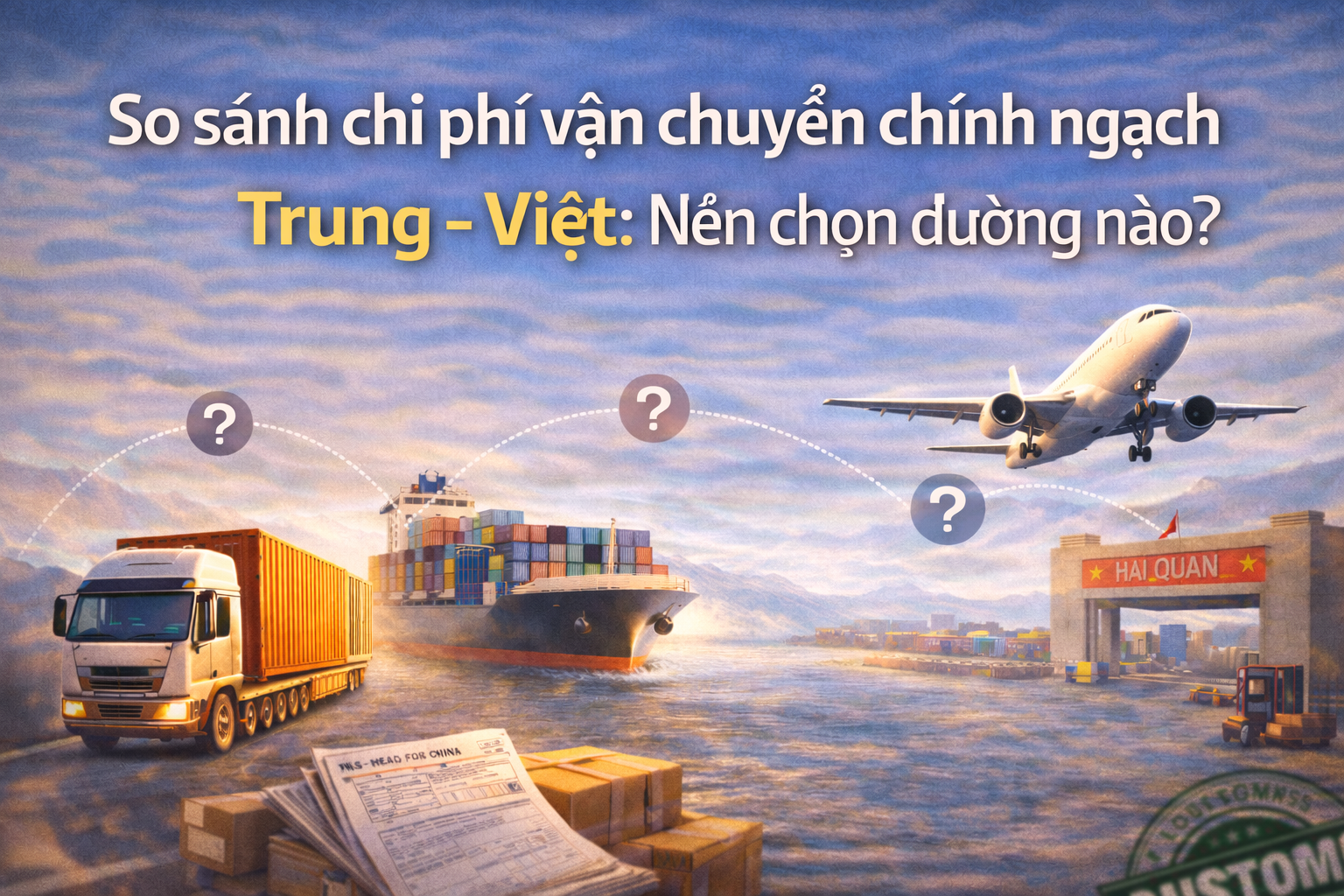 So sánh chi phí vận chuyển chính ngạch Trung – Việt