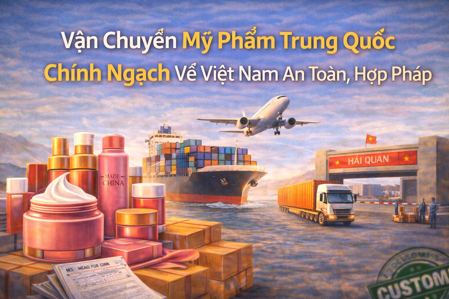 Vận Chuyển Mỹ Phẩm Trung Quốc Chính Ngạch Về Việt Nam An Toàn