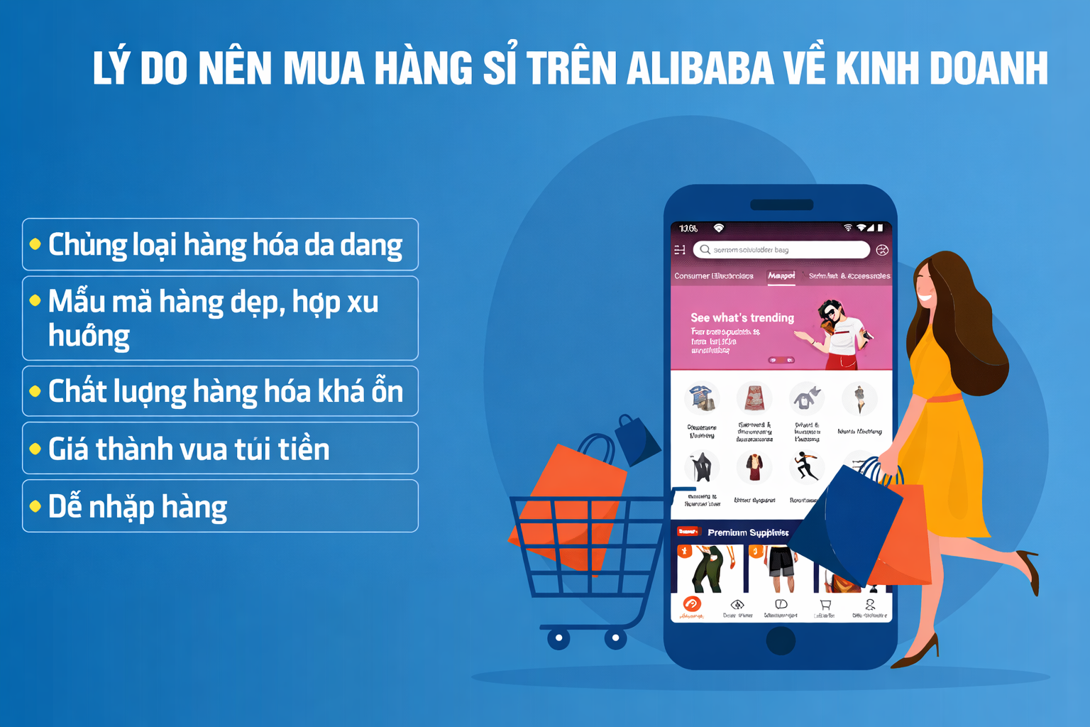 Hướng dẫn mua hàng sỉ trên Alibaba về Việt Nam giá tốt nhất