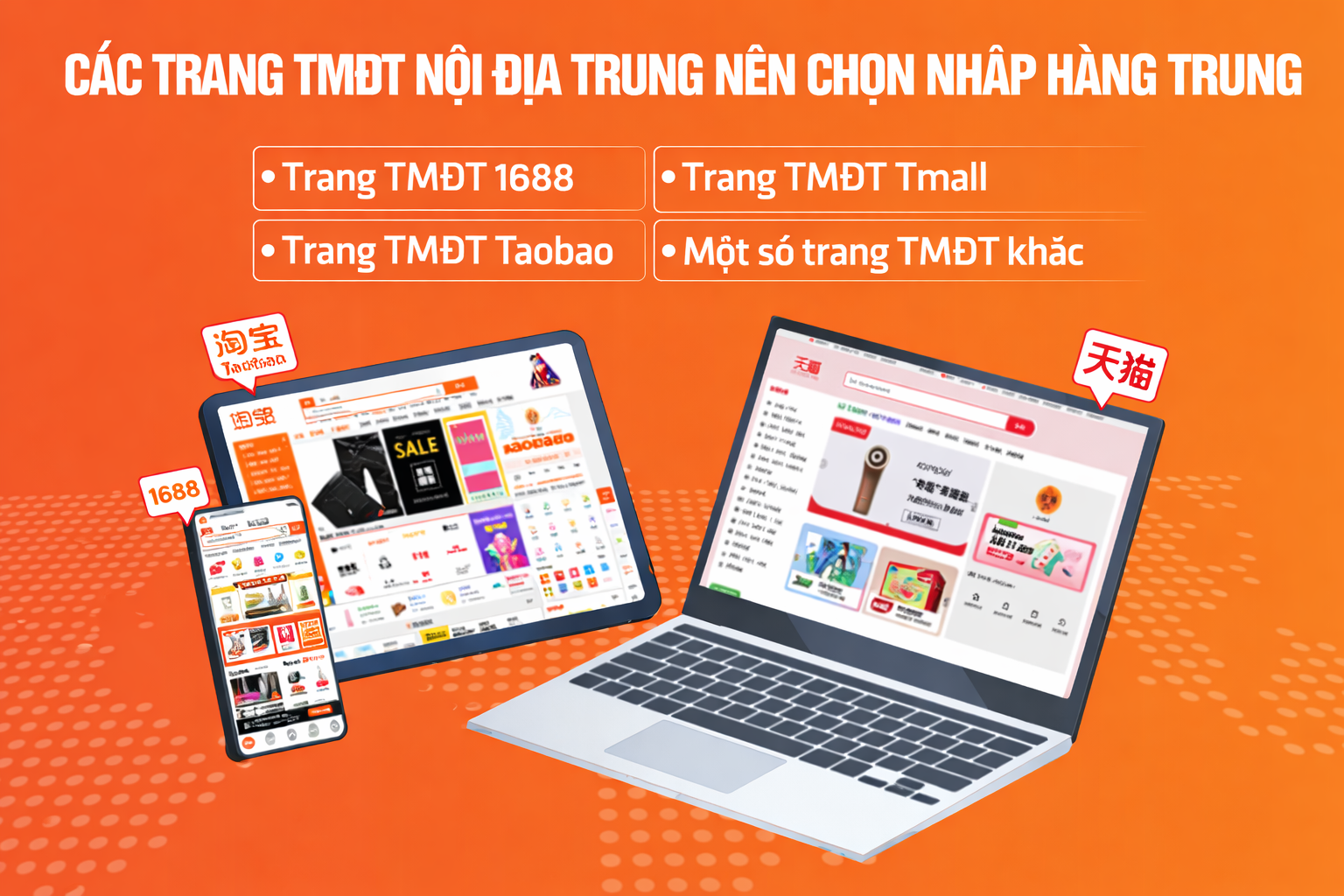 Các trang TMĐT Trung Quốc nên lựa chọn nhập hàng