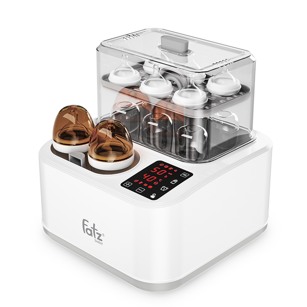 Máy tiệt trùng bình sữa tích hợp sấy khô là giải pháp tối ưu giúp làm sạch vi khuẩn đến 99,9% và giữ cho bình sữa luôn khô ráo, ngăn ngừa nấm mốc phát triển.