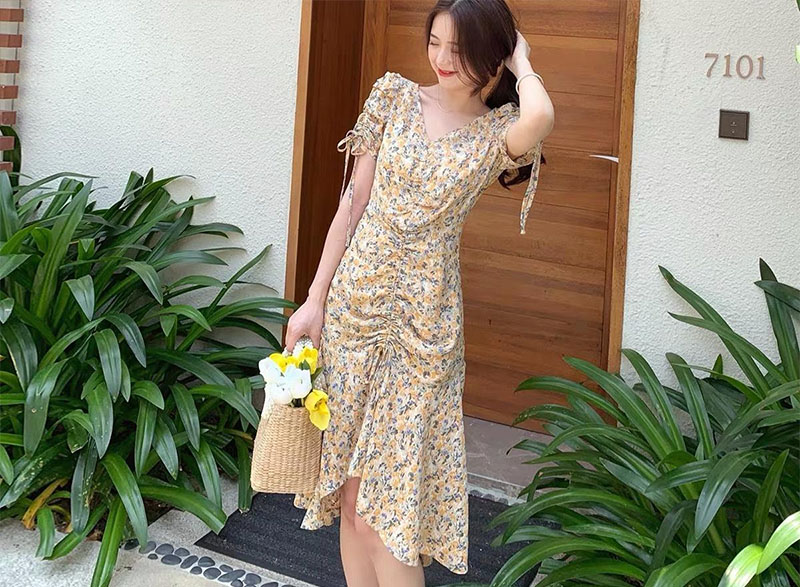 Đầm đuôi cá, đầm hoa