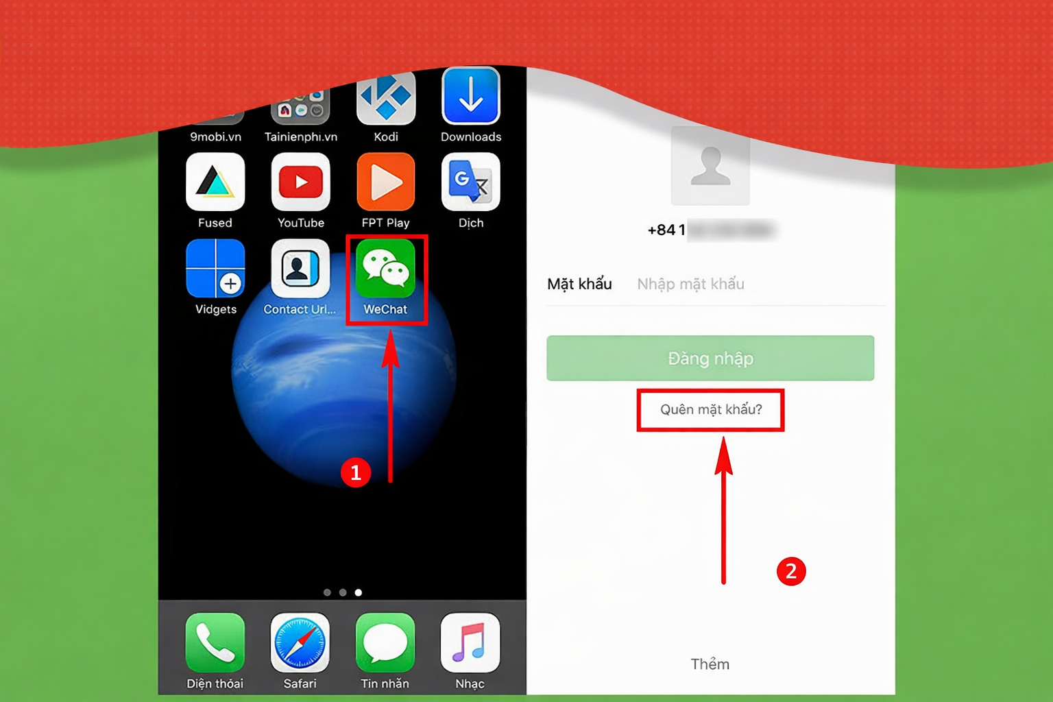 Hướng dẫn lấy lại mật khẩu WeChat bằng số điện thoại