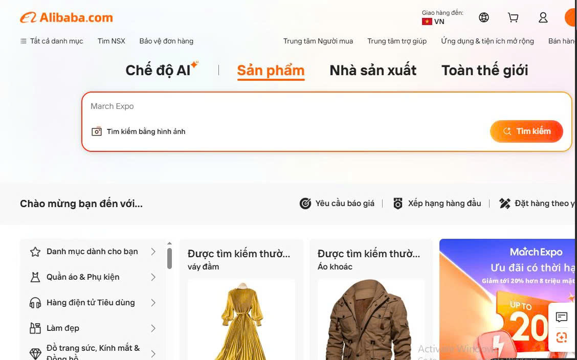 Có thể nhập sỉ hàng Trung Quốc qua các trang TMĐT nào?