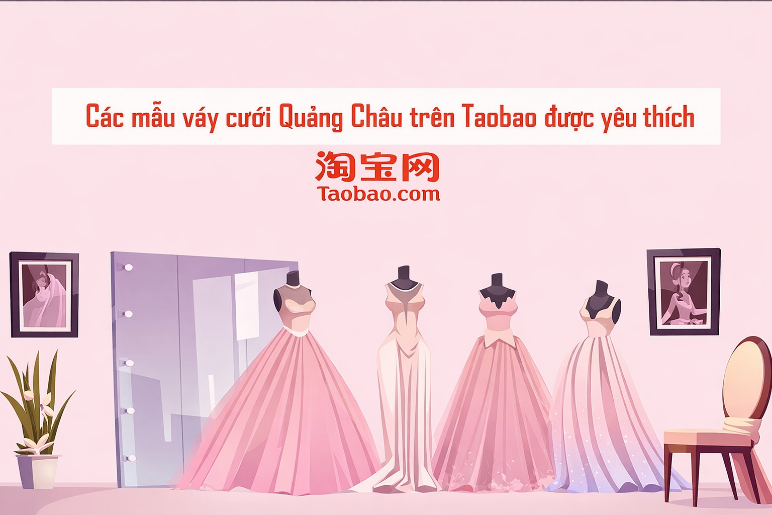 Những mẫu váy cưới Quảng Châu trên Taobao đẹp nhất